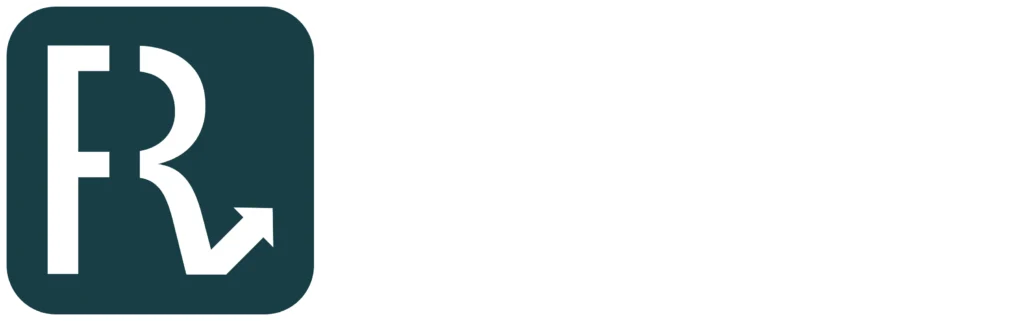 Reflective Financial Full Logo Blue and White
